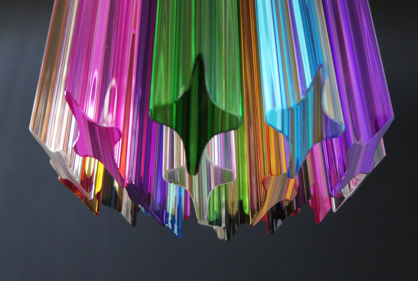 Murano Chandelier | 46 Multicolored Prism Glasses