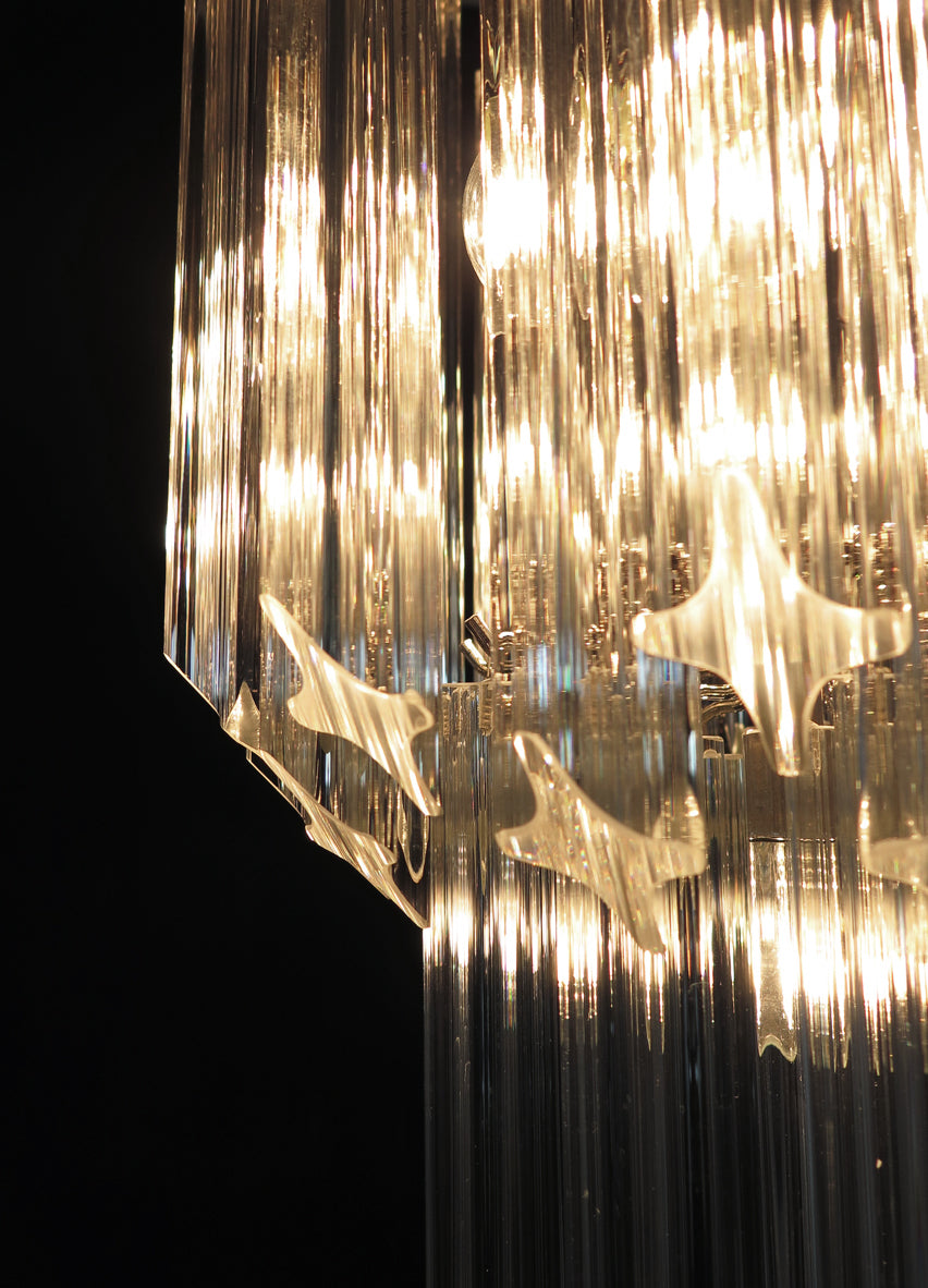 Murano Chandelier – 46 Clear Prism Glass – detail 7 – Murano Classics