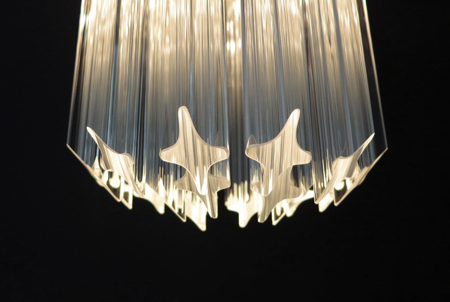 Murano Chandelier – 46 Clear Prism Glass – detail 4 – Murano Classics
