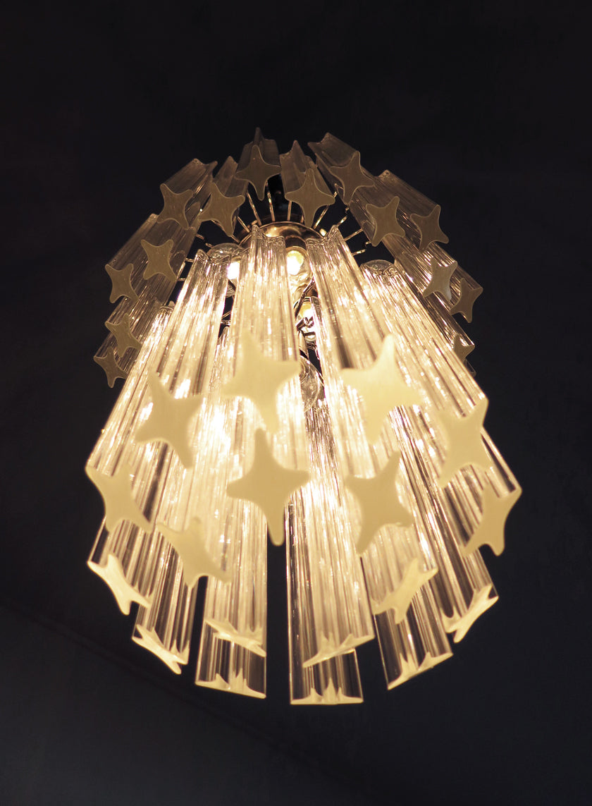 Murano Chandelier – 46 Clear Prism Glass – detail 8 – Murano Classics