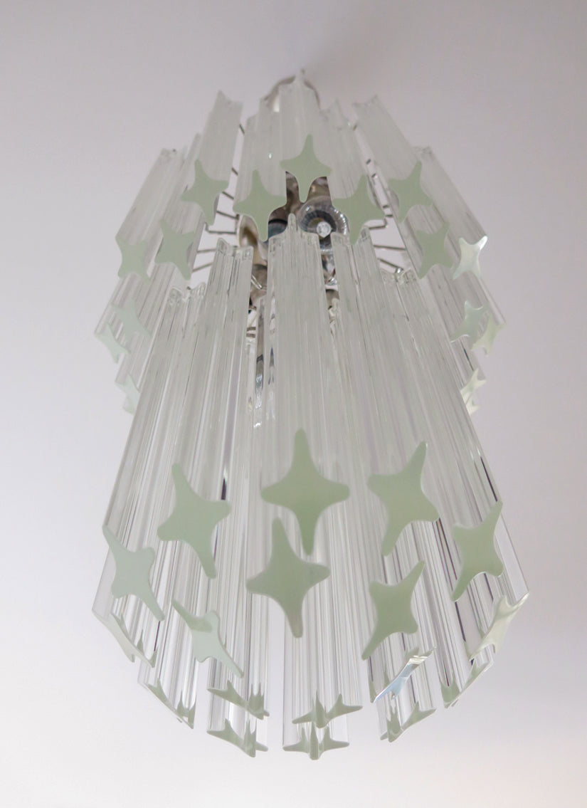 Murano Chandelier – 46 Clear Prism Glass – detail 2 – Murano Classics