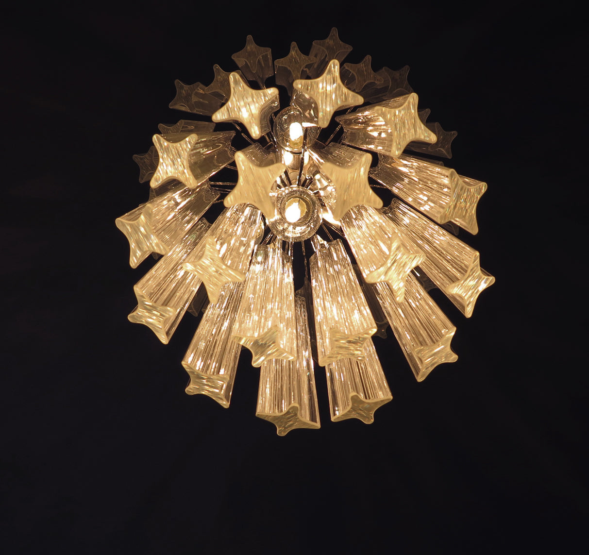 Murano Chandelier | 46 Clear Prism glass