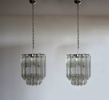 Murano Chandelier | 47 Clear Prism glass