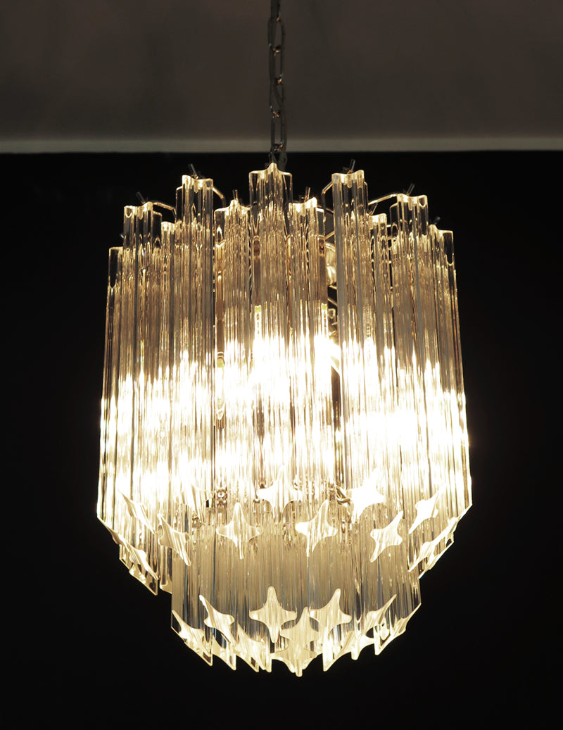 Murano Chandelier | 47 Clear Prism glass