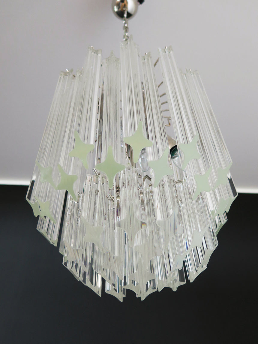 Murano Chandelier | 47 Clear Prism glass