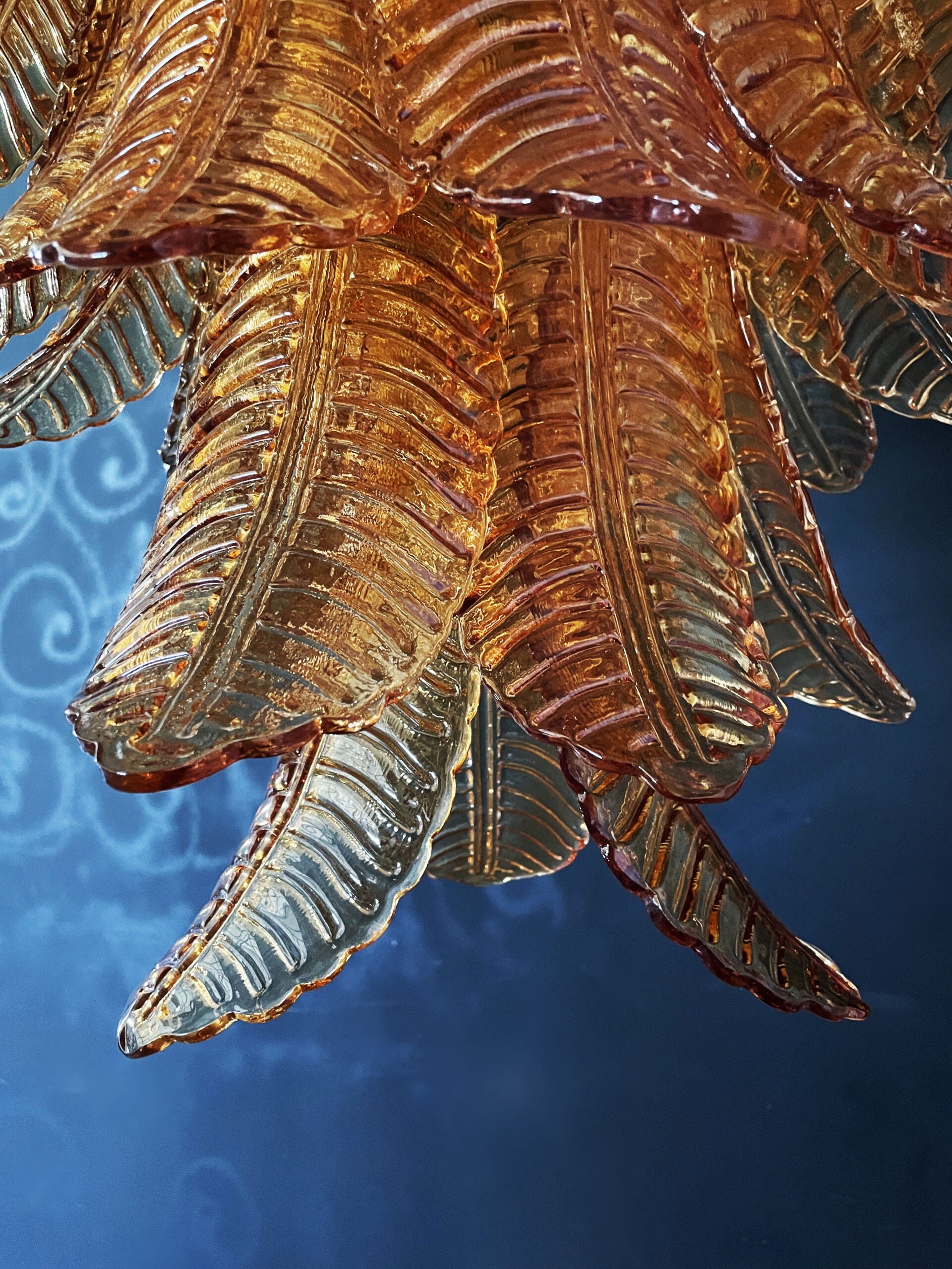 Murano Chandelier – 75 Yellow Felci Glass – detail 6 – Murano Classics