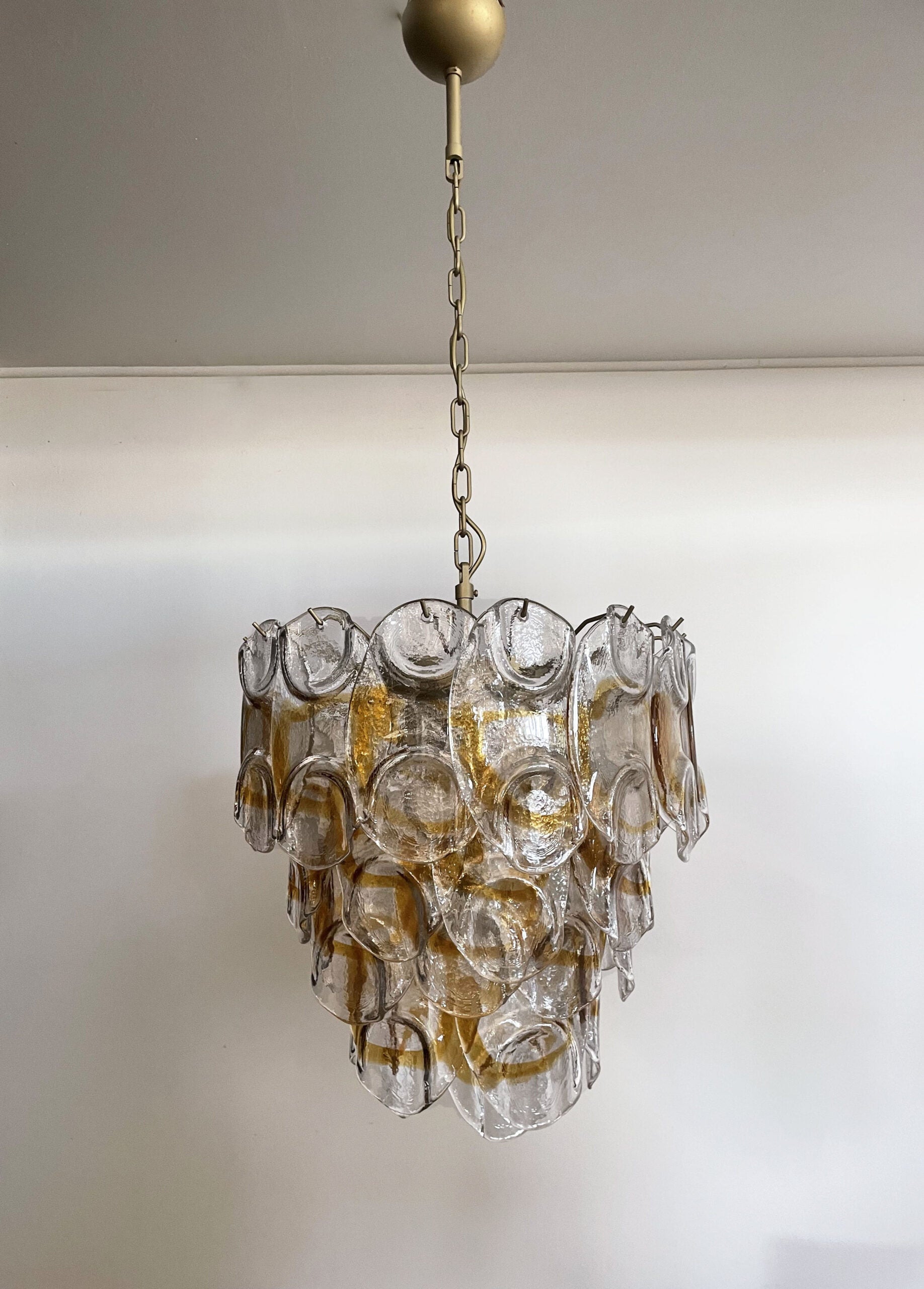 Murano Kroonluchter – 41 Gele Crostoliglazen – Murano Classics