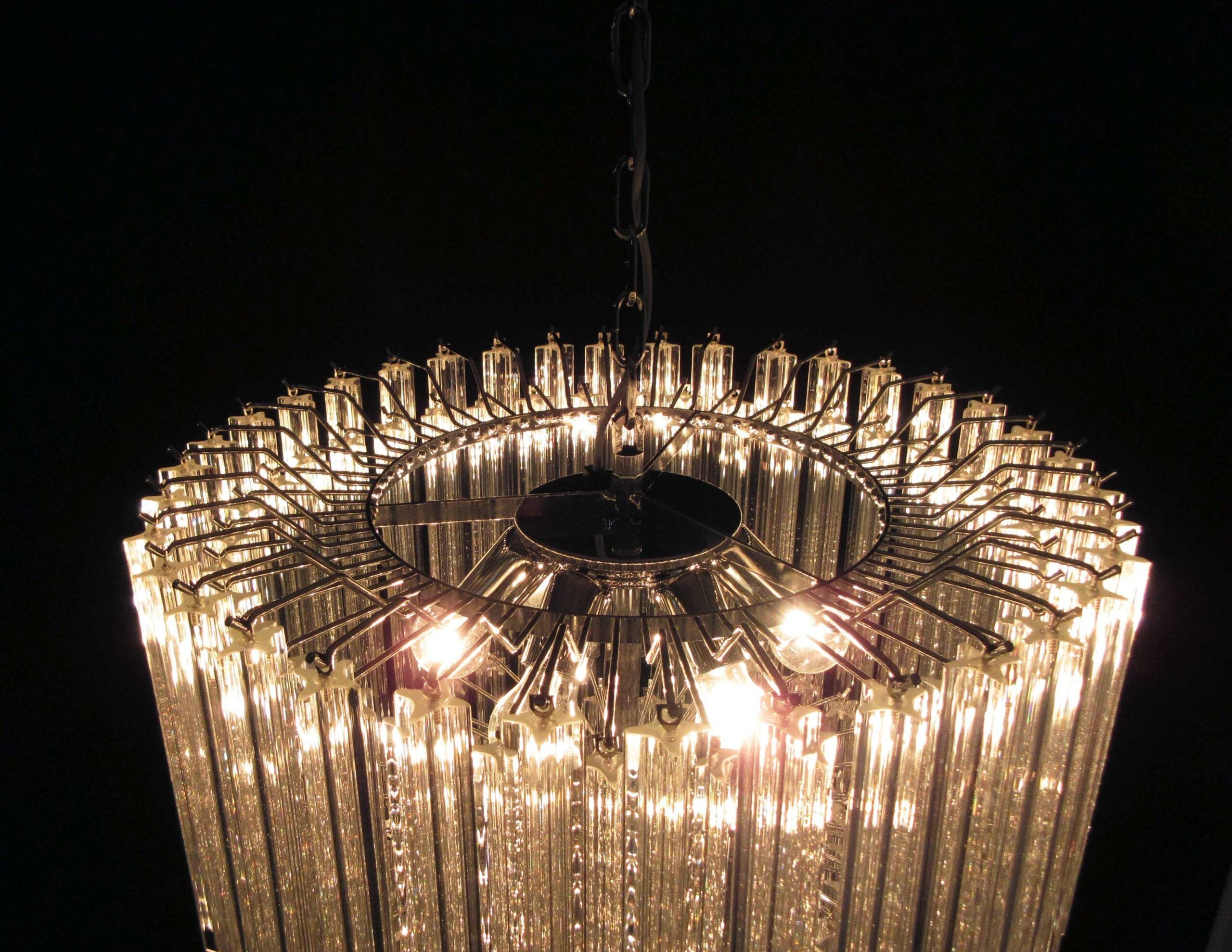 Murano Chandelier – 163 Clear Prism Glass – detail 8 – Murano Classics