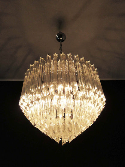 Murano Chandelier | 163 Clear Prism glass