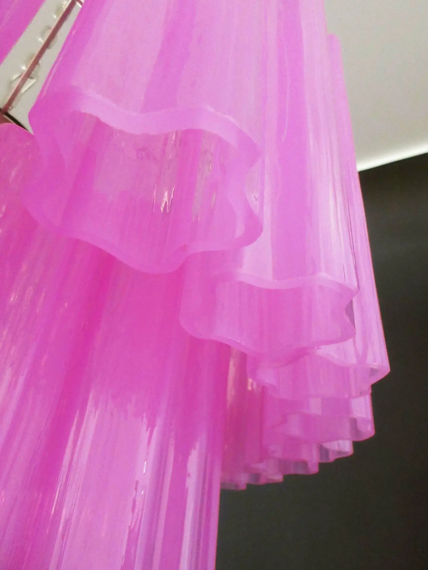 Murano Kronleuchter – 78 Rosa Röhrglas – Detail 2 – Murano Classics