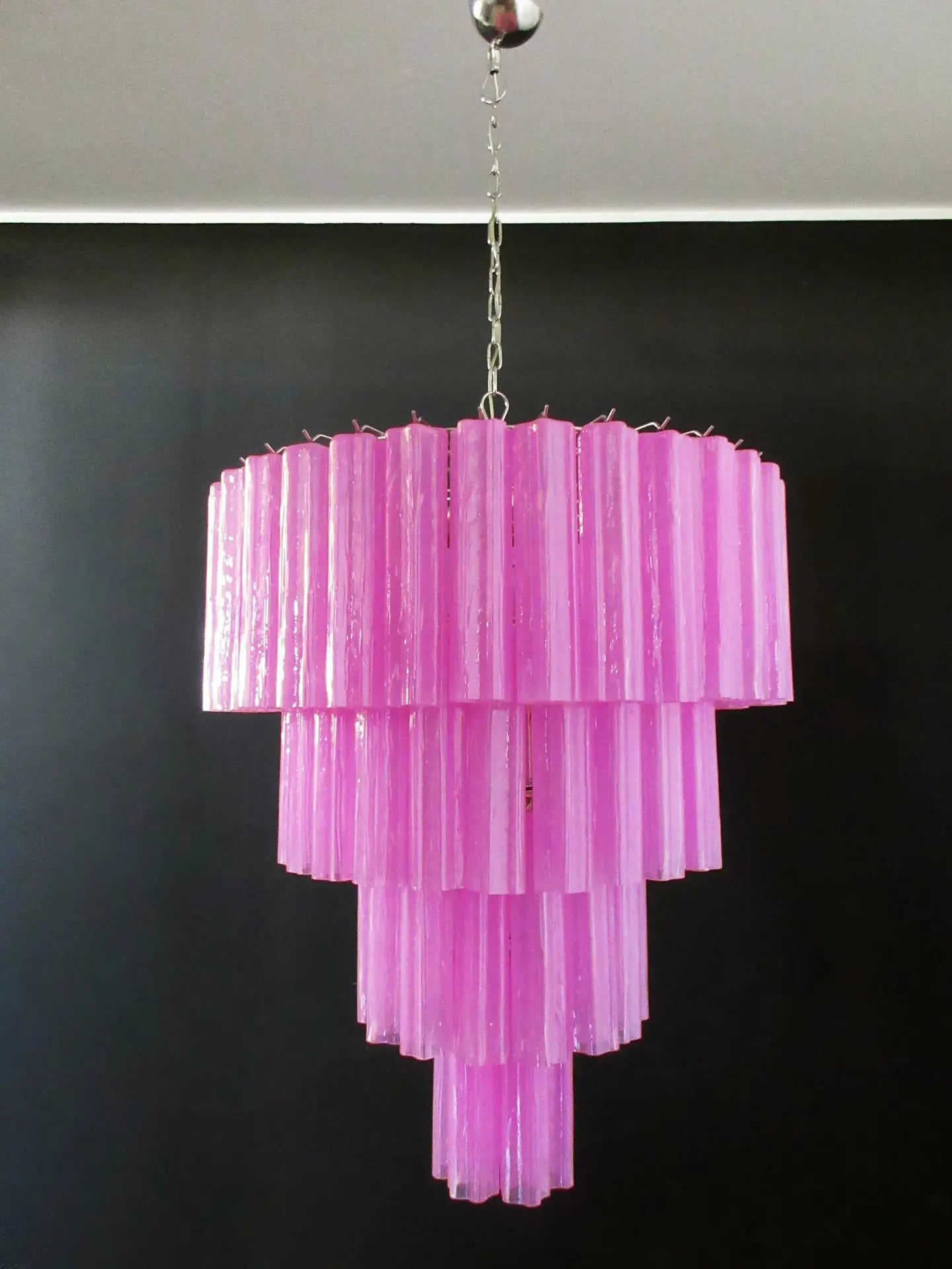 Murano Kronleuchter – 78 Rosa Röhrglas – Detail 8 – Murano Classics