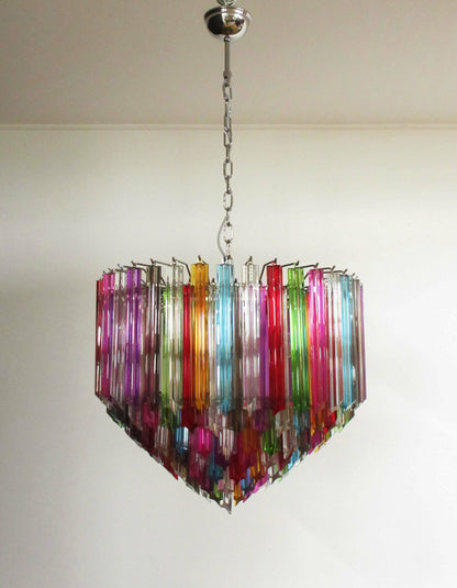 Murano Chandelier | 163 Multicolored Prism Glasses