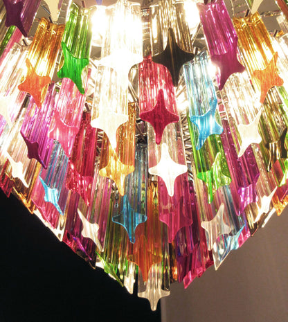 Murano Chandelier | 163 Multicolored Prism Glasses