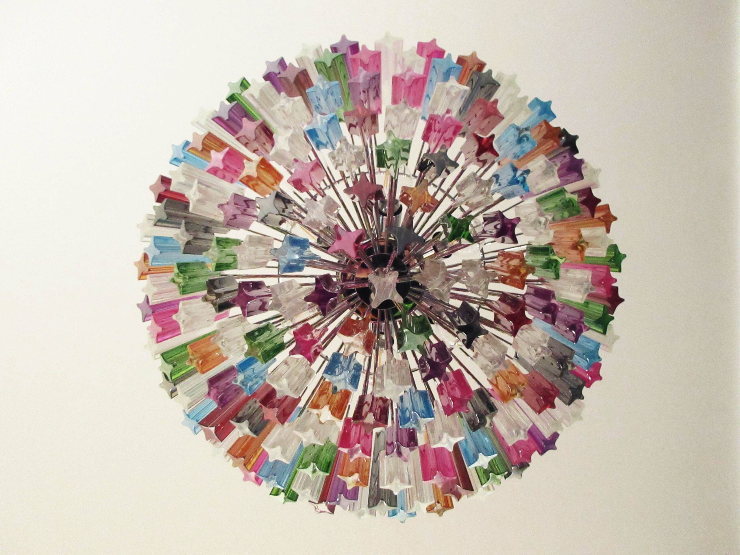 Lustre Murano | 163 Verres à Prismes Multicolores