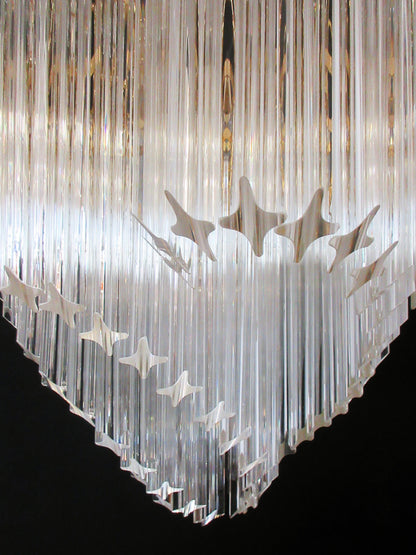 Murano Chandelier | 114 Clear Prism glass