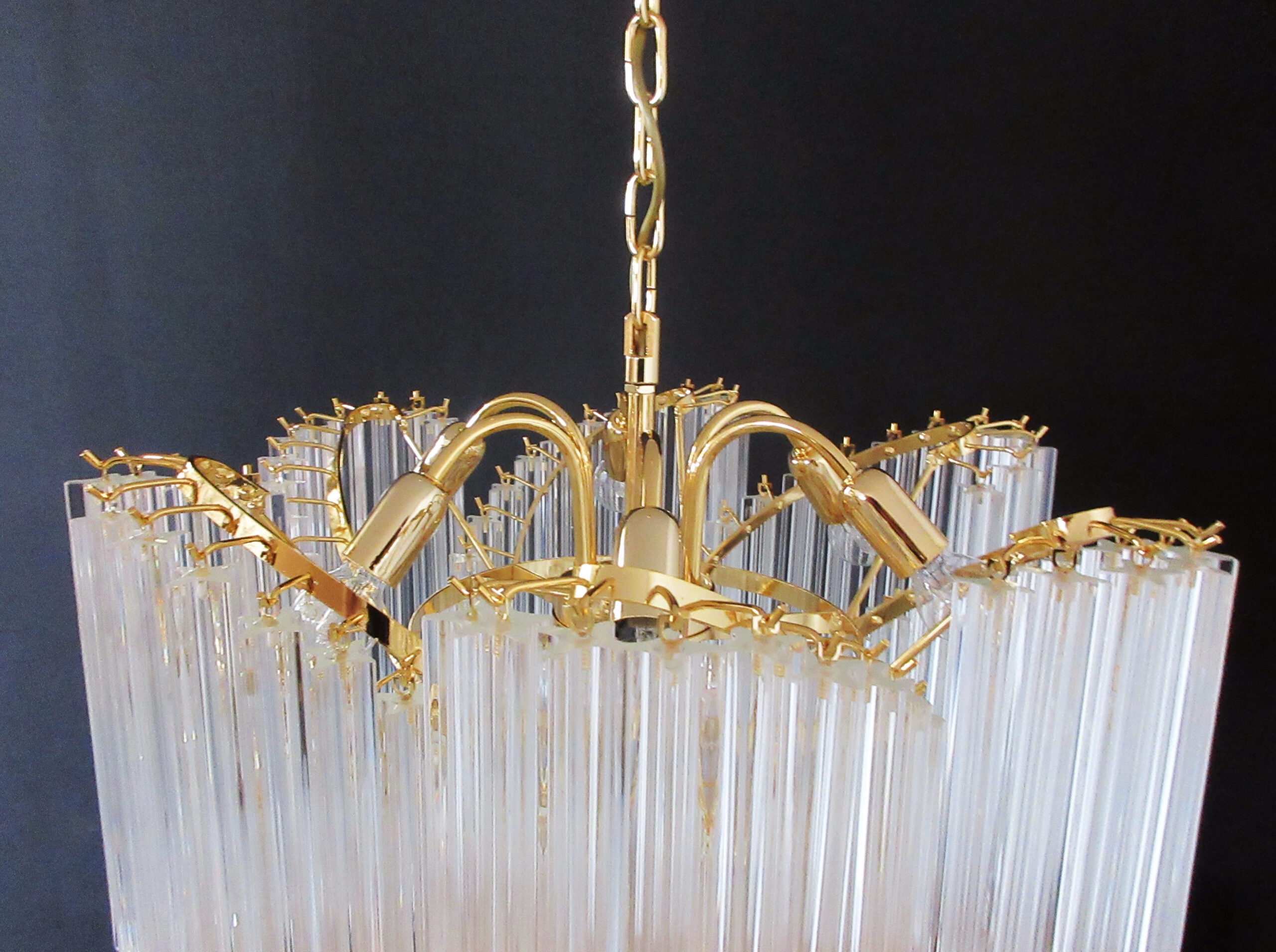 Lampadario Murano – 114 Vetri a Prismi Trasparenti – dettaglio 4 – Murano Classics