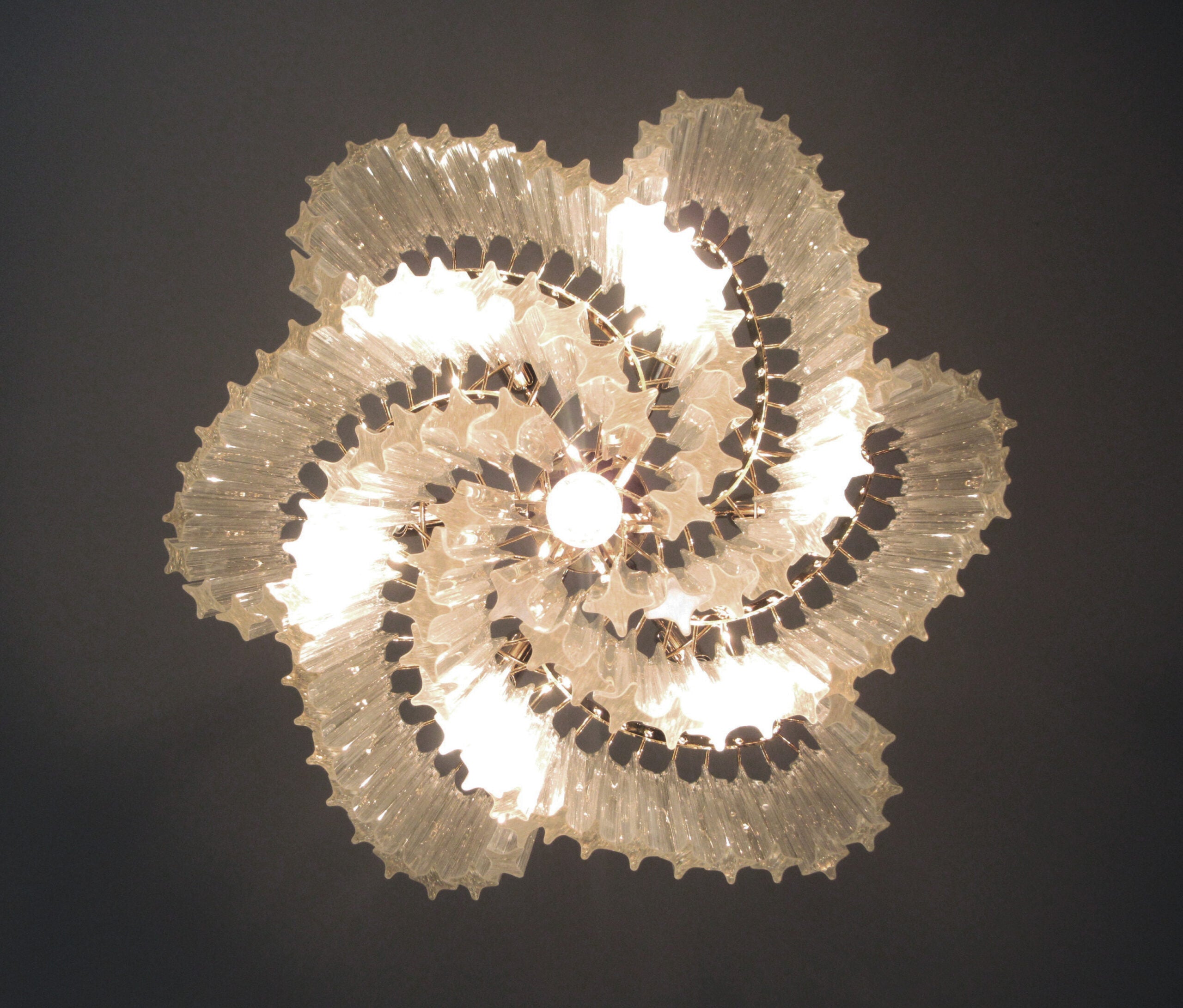 Lampadario Murano – 114 Vetri a Prismi Trasparenti – dettaglio 7 – Murano Classics