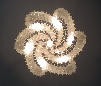 Murano Chandelier | 114 Clear Prism glass