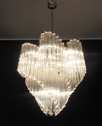 Murano Chandelier | 114 Clear Prism glass