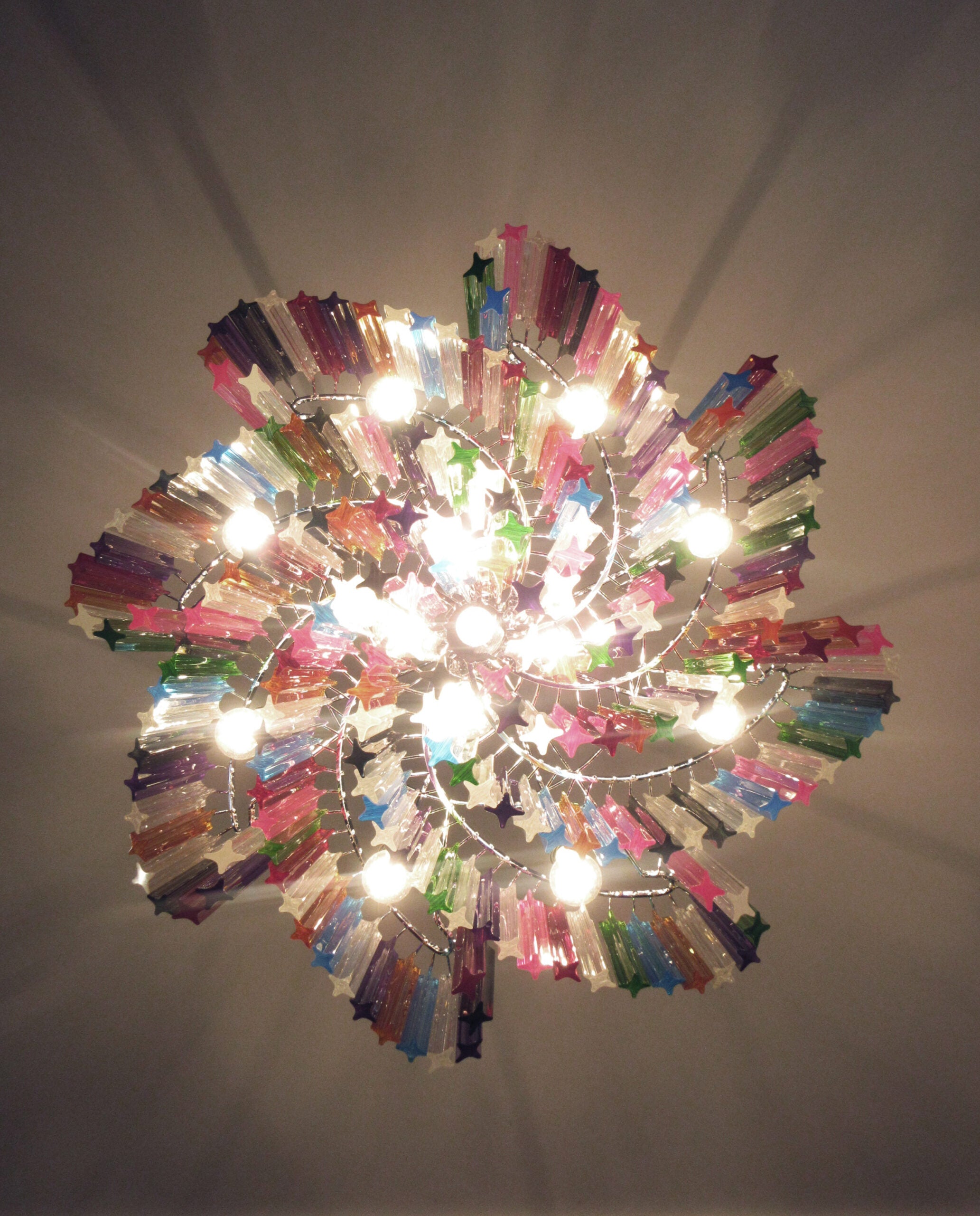 Lustre Murano – 200 Verres à Prismes Multicolores – détail 7 – Murano Classics
