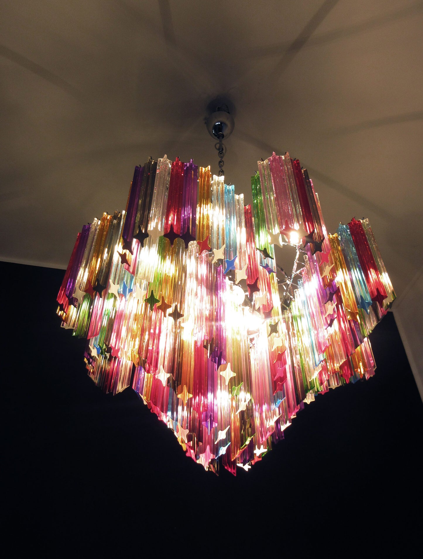 Murano Chandelier | 200 Multicolored Prism Glasses