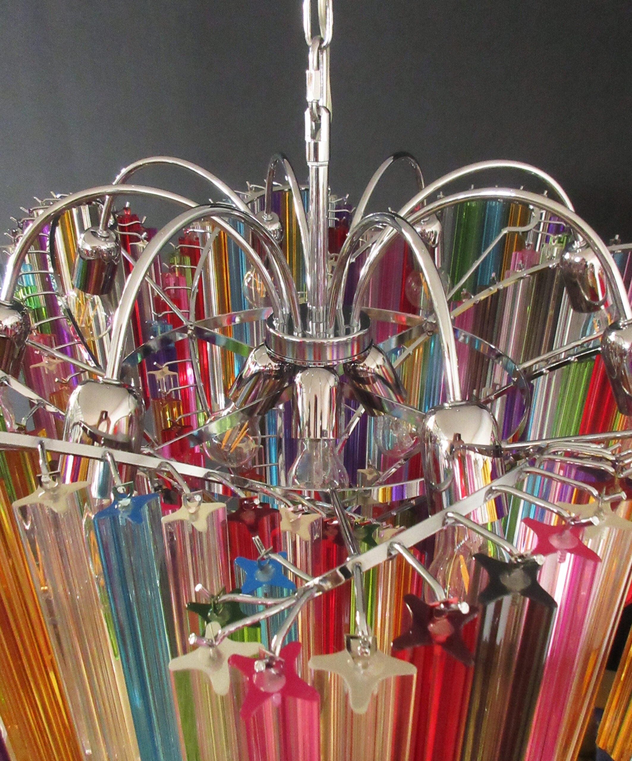 Lustre Murano | 200 Verres à Prismes Multicolores