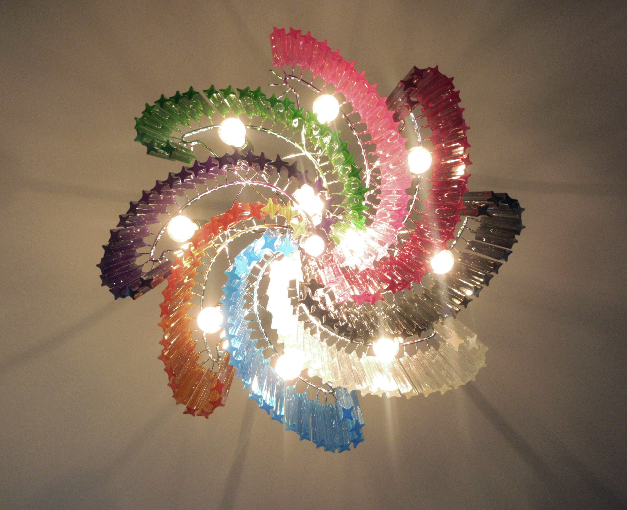 Murano Chandelier | 200 Multicoloured Prism Glass