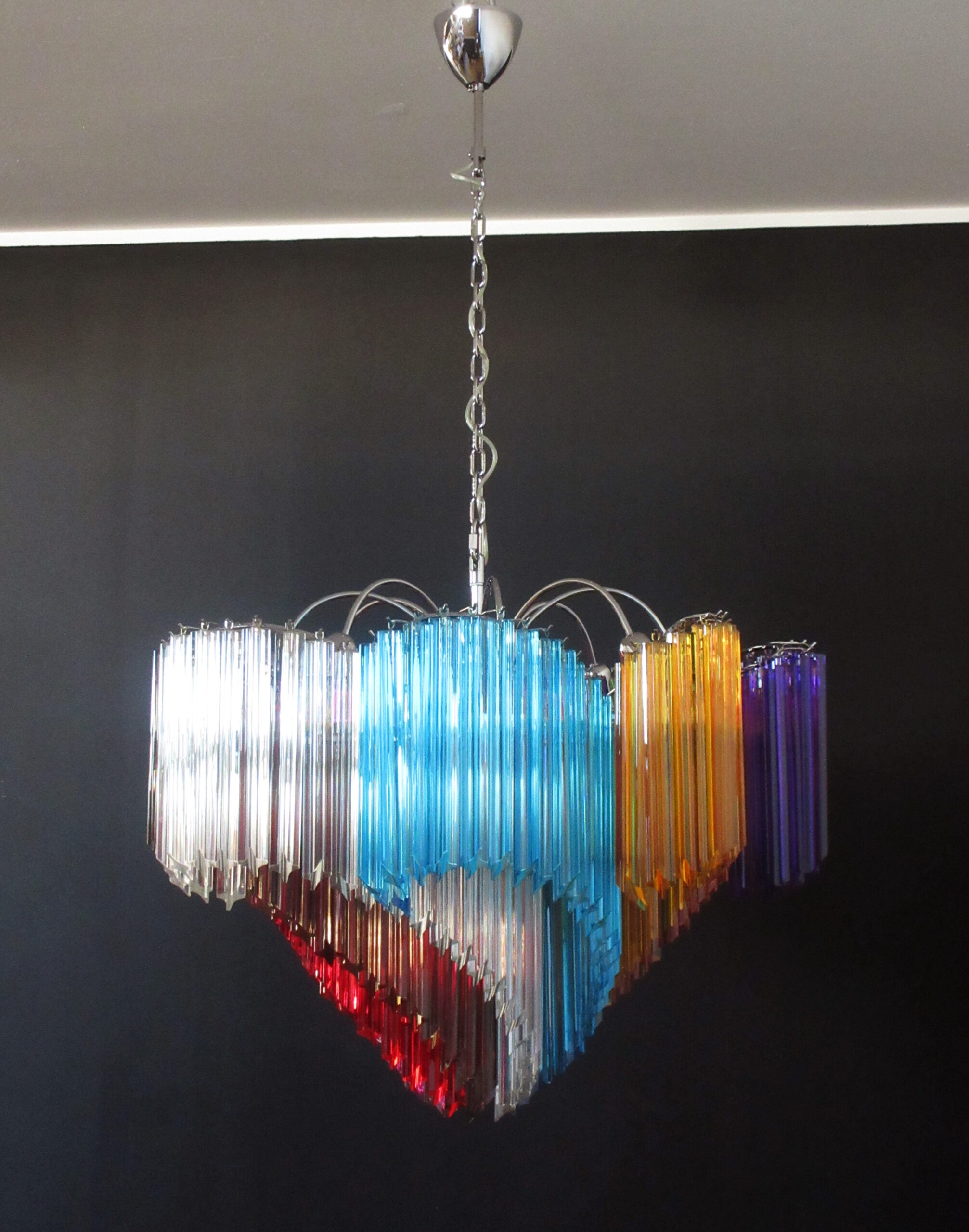 Lampadario Murano – 200 Vetri a Prismi Multicolori – Murano Classics