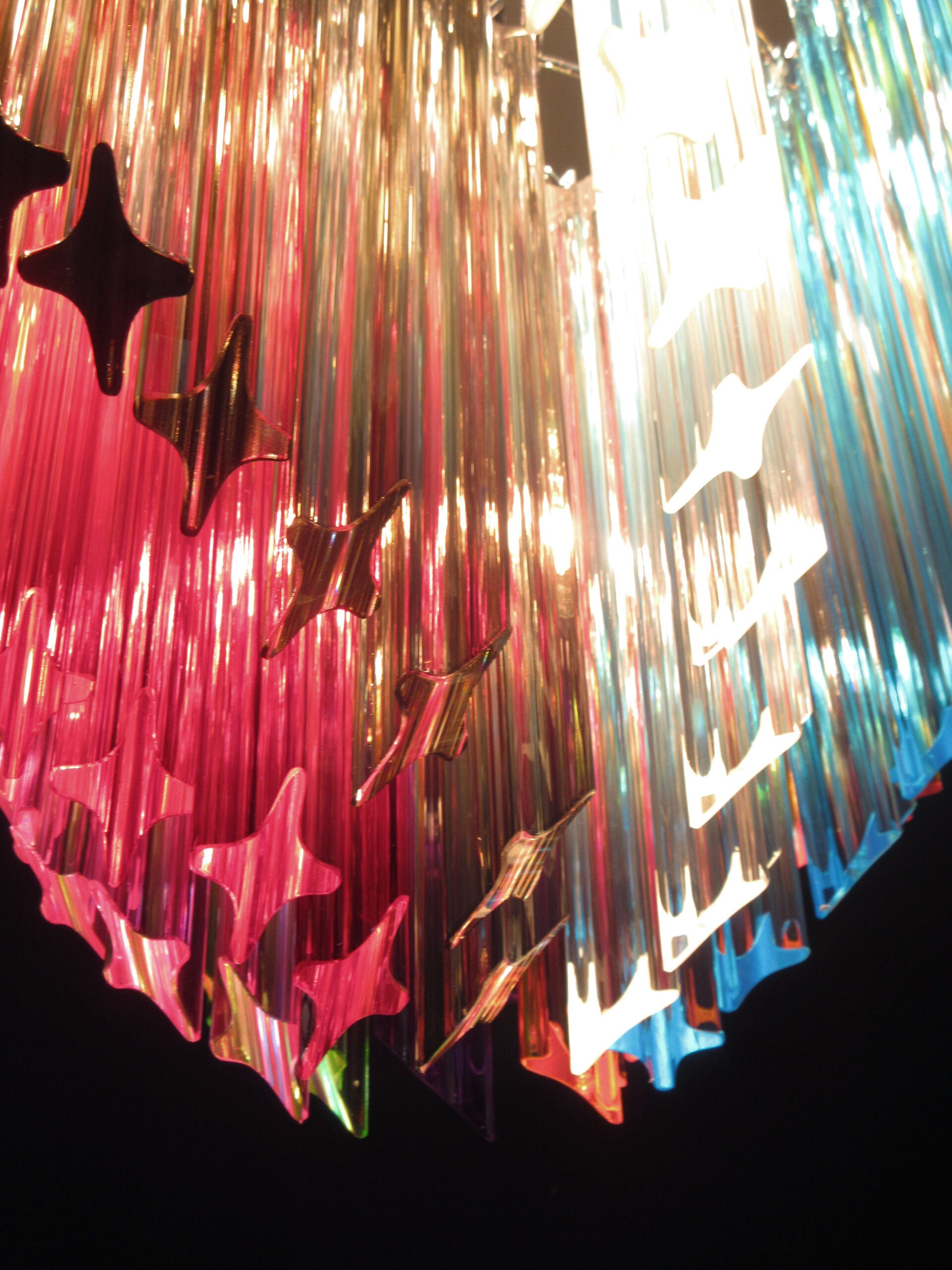 Murano Chandelier – 200 Multicoloured Prism Glass – detail 9 – Murano Classics
