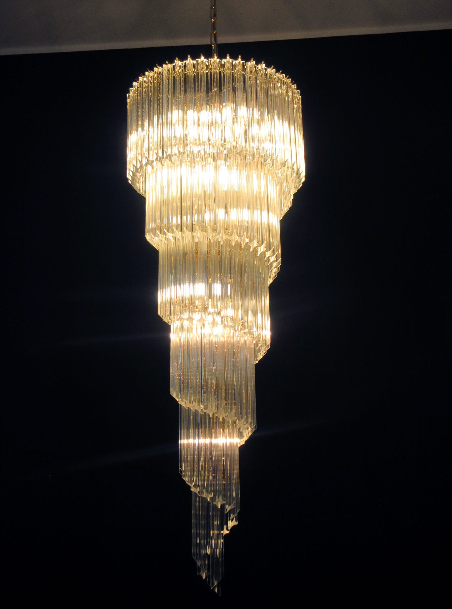 Murano Chandelier | 166 Clear Prism glass