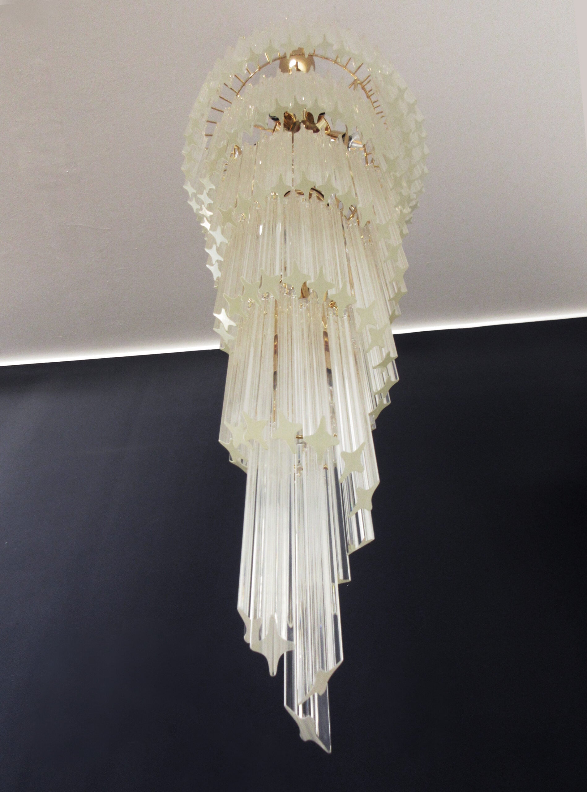 Lampadario Murano – 166 Vetri a Prismi Trasparenti – dettaglio 1 – Murano Classics