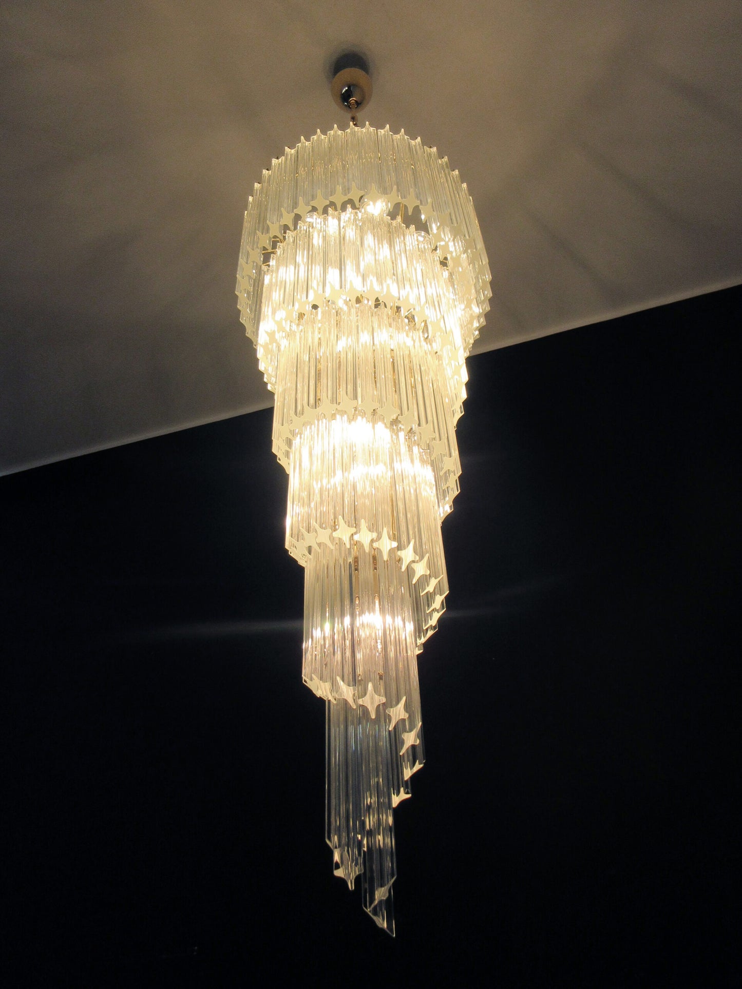 Murano Chandelier | 166 Clear Prism glass