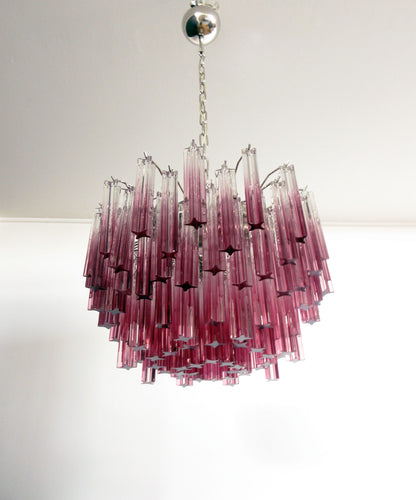 Murano Chandelier | 107 Purple Prismatic glass