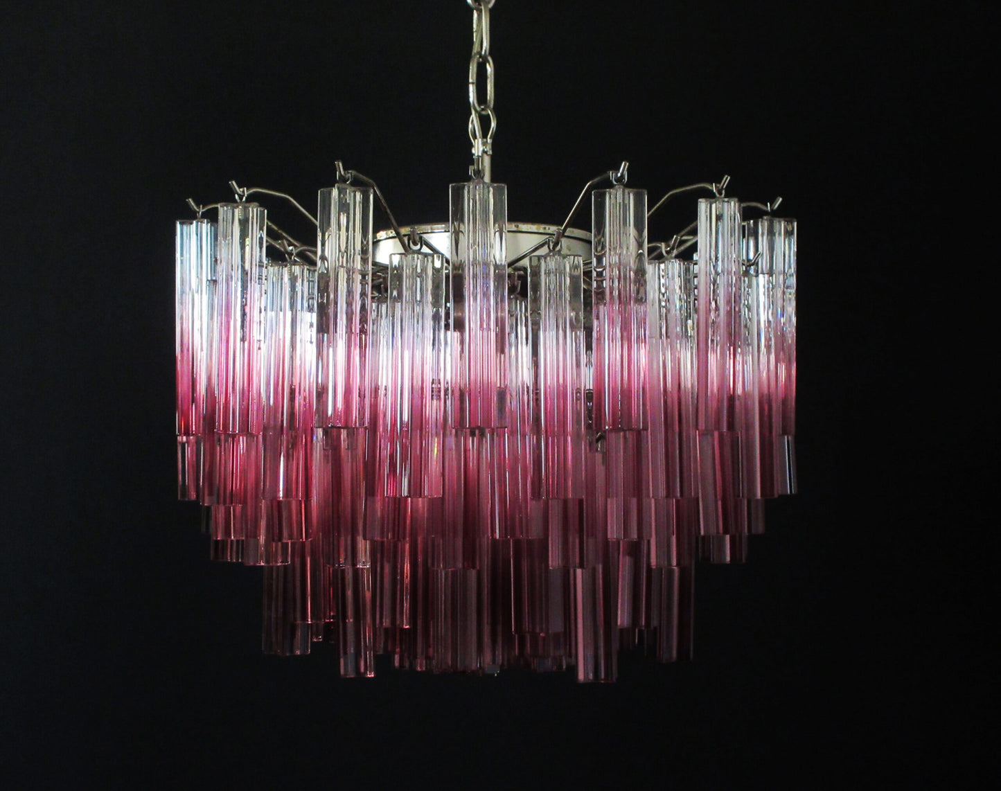 Murano Chandelier | 107 Purple Prismatic glass