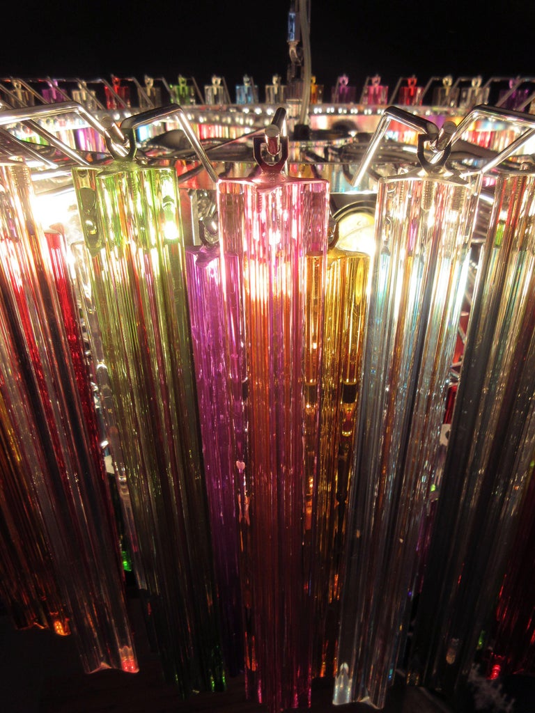 Murano Chandelier – 265 Multicoloured Prism Glass – detail 6 – Murano Classics