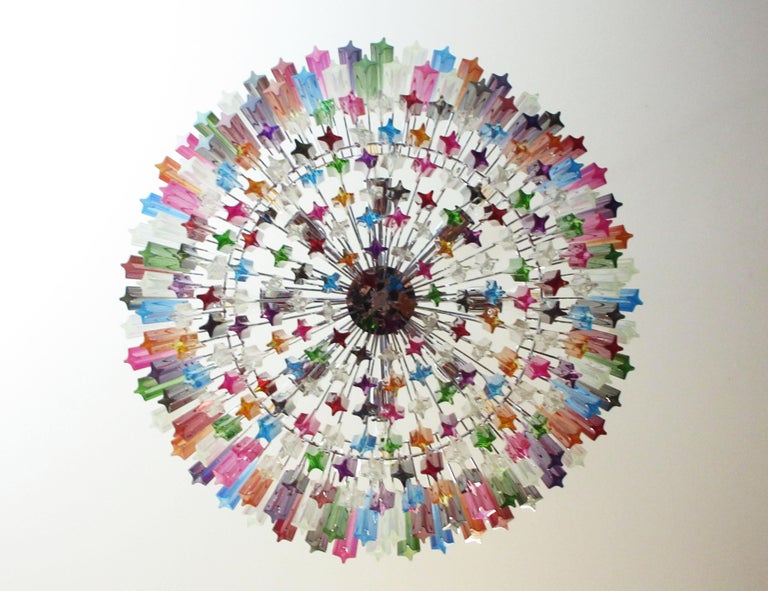 Murano Chandelier | 265 Multicolored Prism Glasses