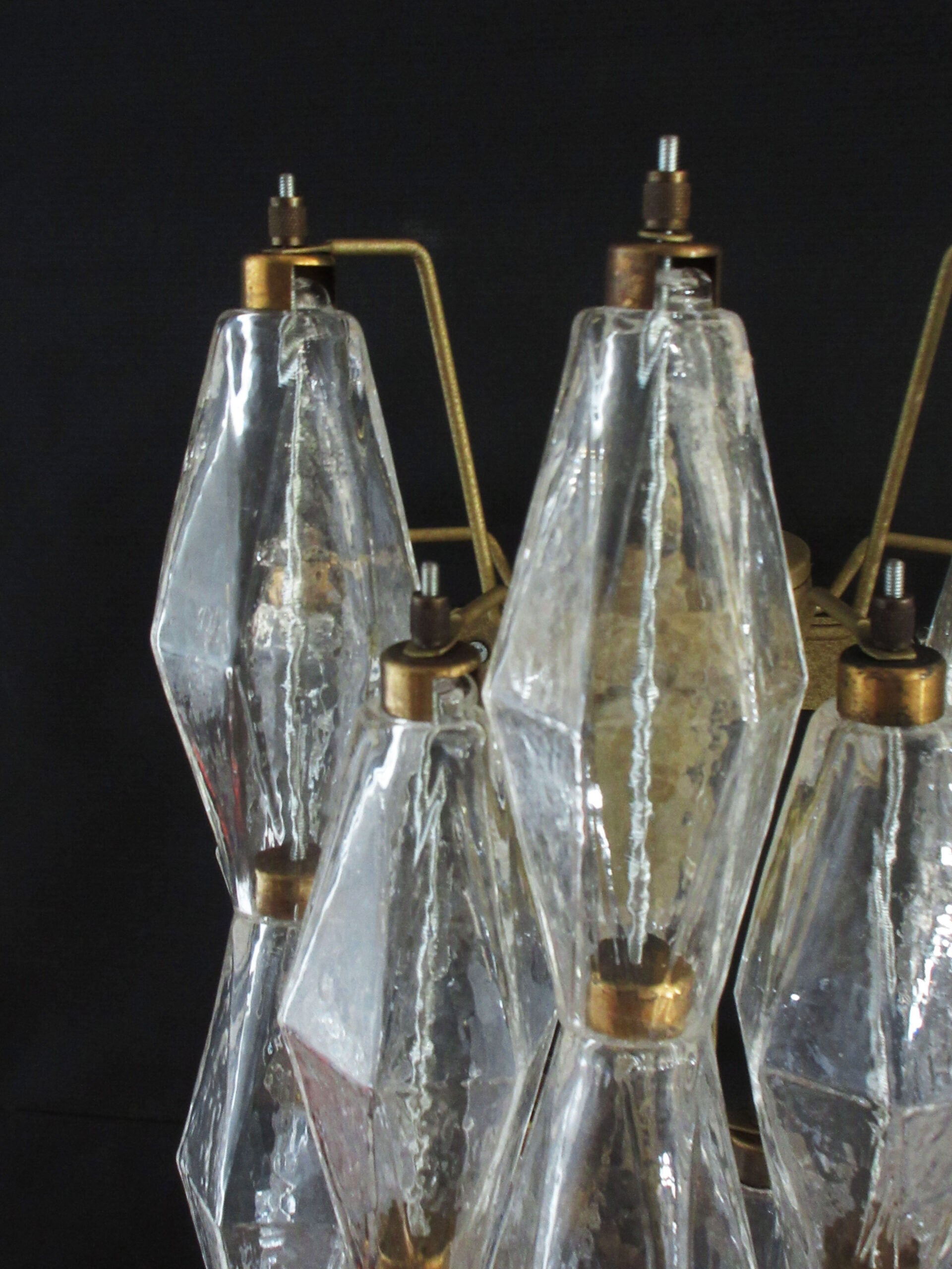 Murano Wandlamp – 16 Helder Poliedriglas – Set van 2 – detail 4 – Murano Classics