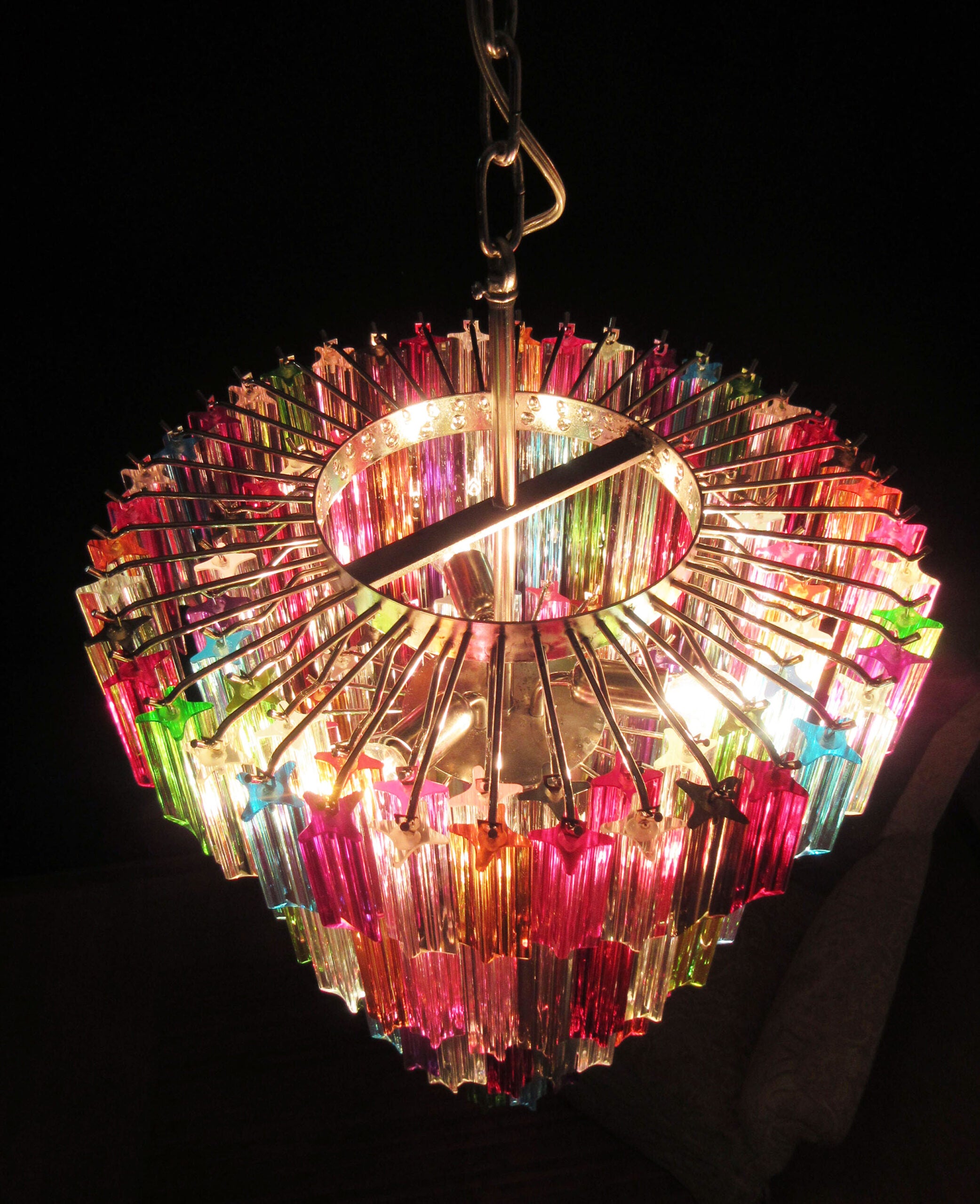 Murano Kronleuchter – 111 Mehrfarbiges Prismenglas – Detail 3 – Murano Classics