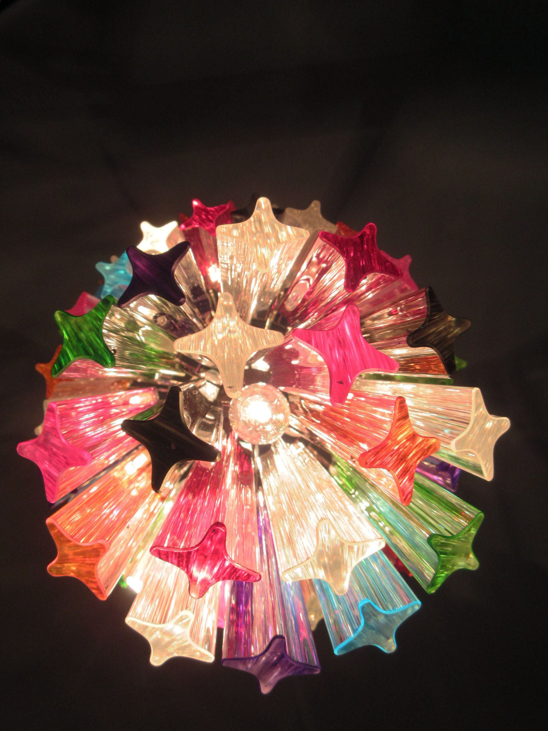 Murano Chandelier – 111 Multicoloured Prism Glass – detail 1 – Murano Classics