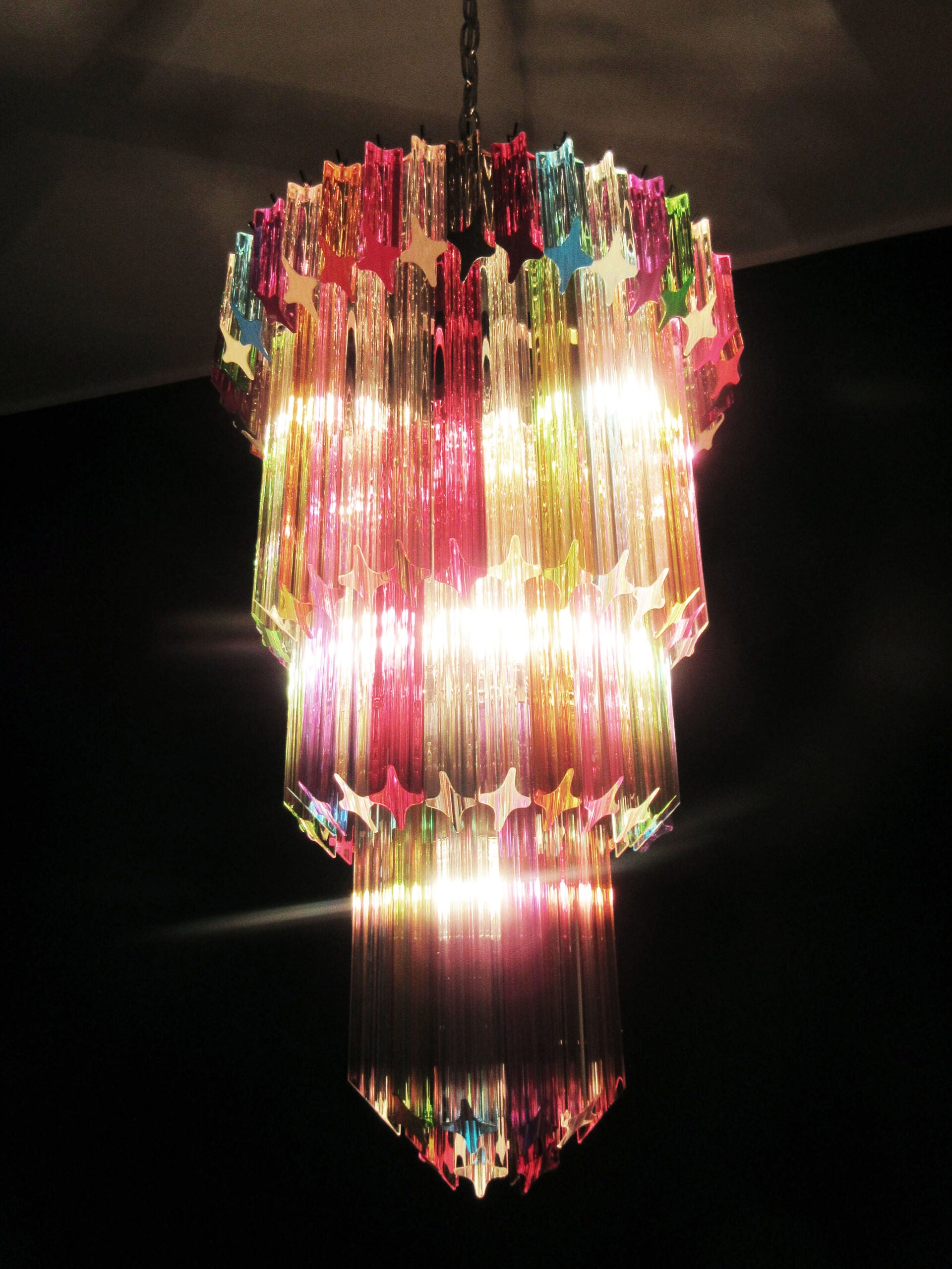 Murano Kronleuchter – 111 Mehrfarbiges Prismenglas – Detail 5 – Murano Classics