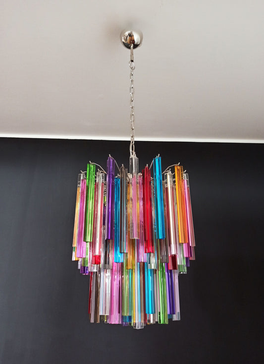 Murano Chandelier | 107 Multicolored Prism Glasses