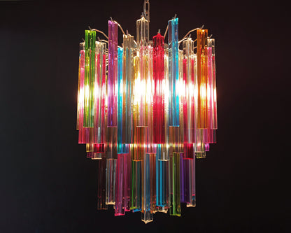 Murano Chandelier | 107 Multicolored Prism Glasses