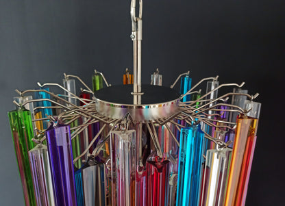 Murano Chandelier | 107 Multicolored Prism Glasses