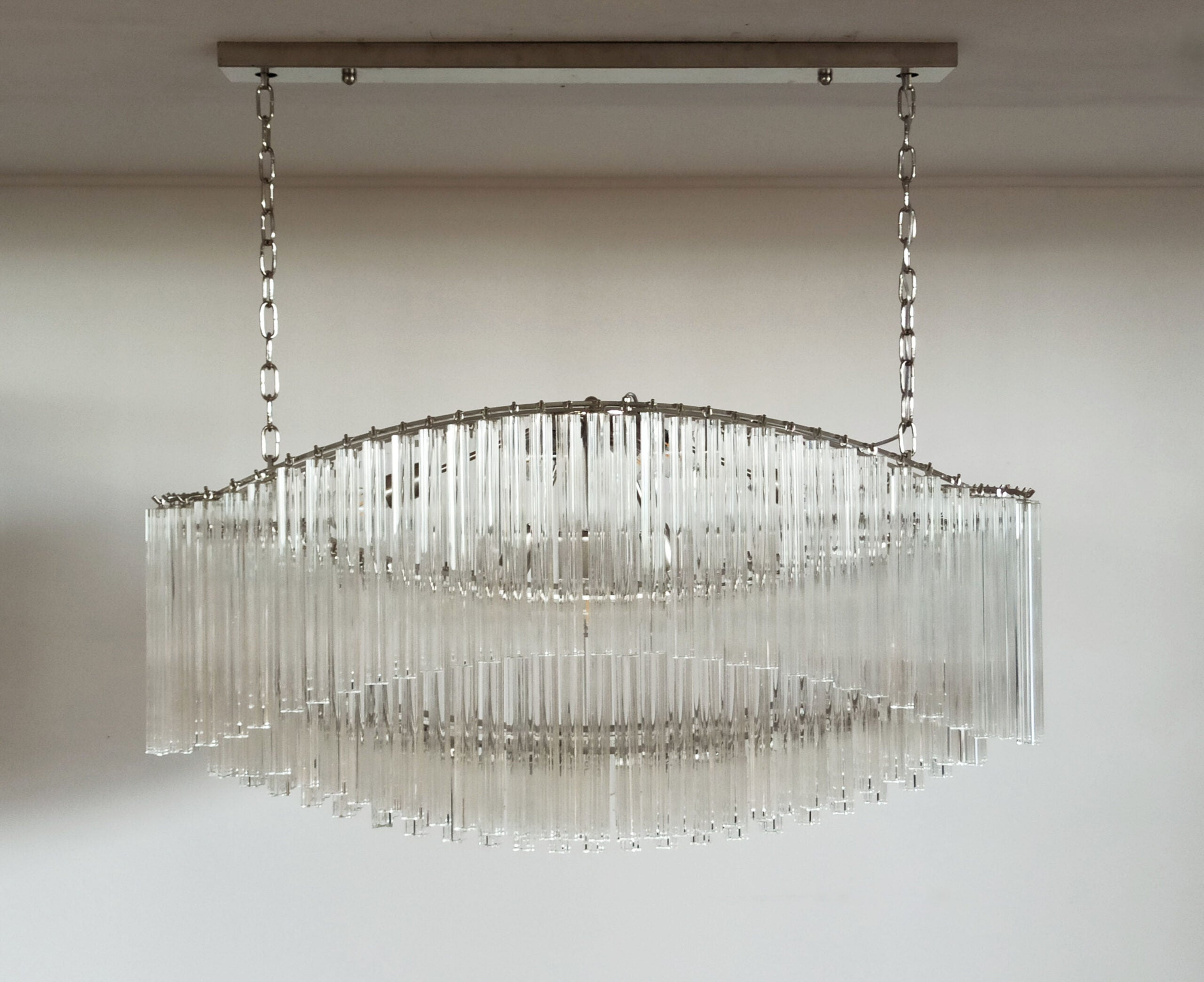 Lustre Murano – 292 Verres à Prismes Transparents – détail 5 – Murano Classics