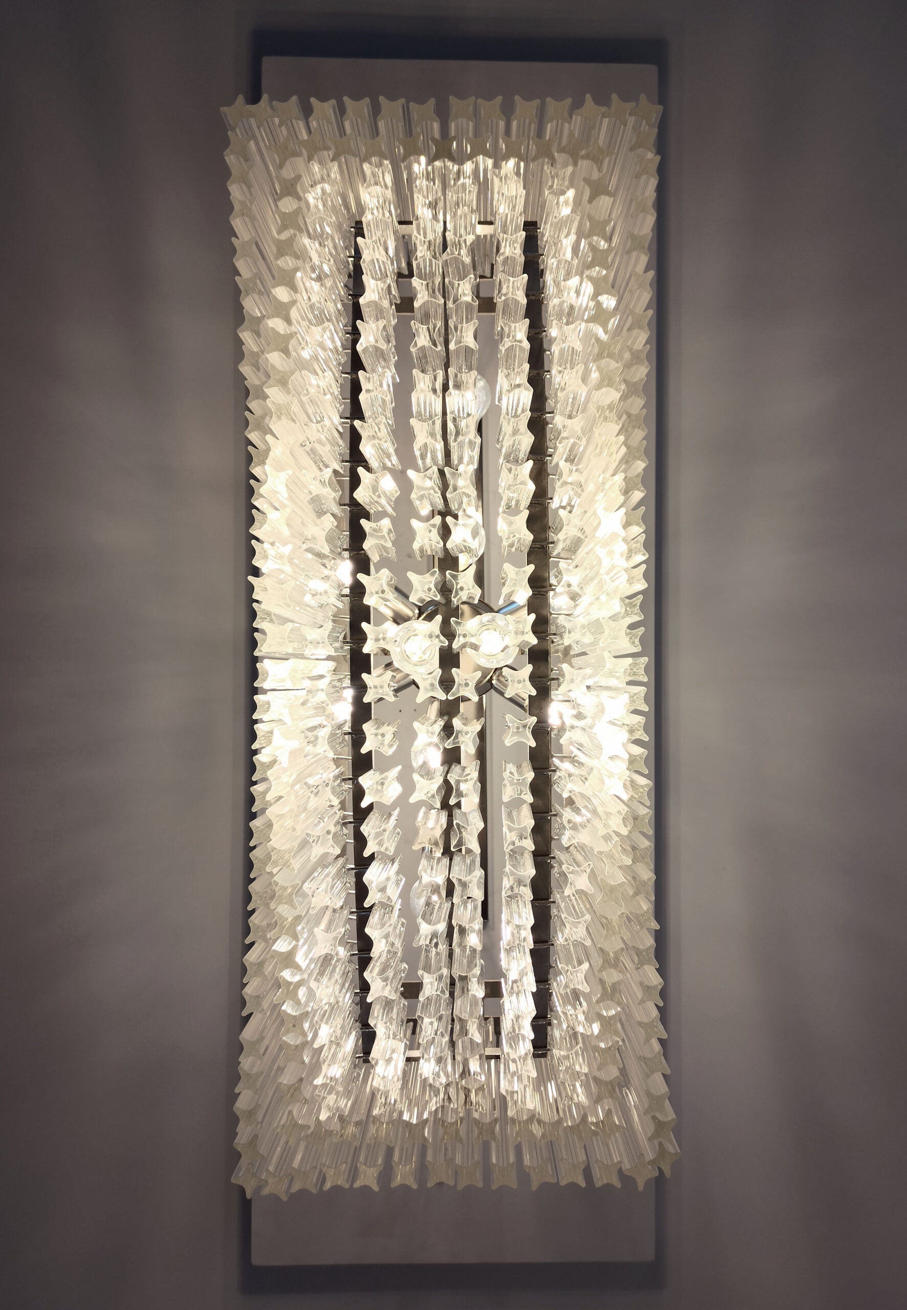 Lustre Murano – 292 Verres à Prismes Transparents – détail 11 – Murano Classics