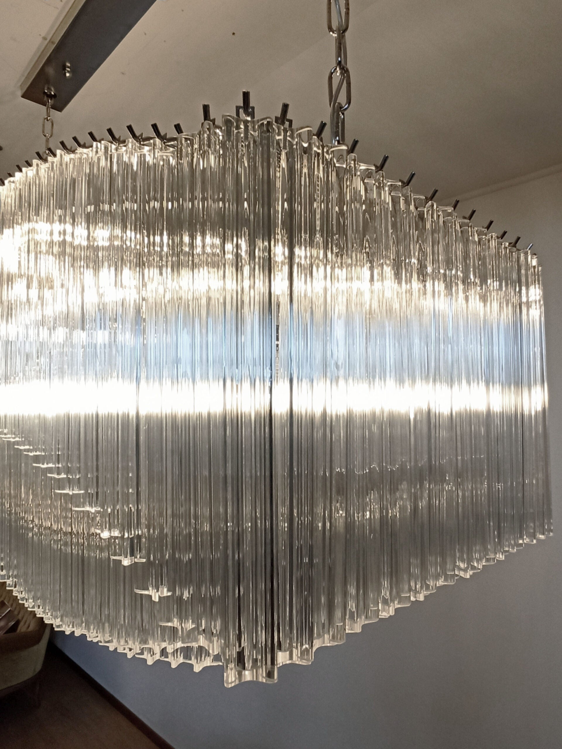 Lustre Murano | 292 Verres à Prismes Transparents