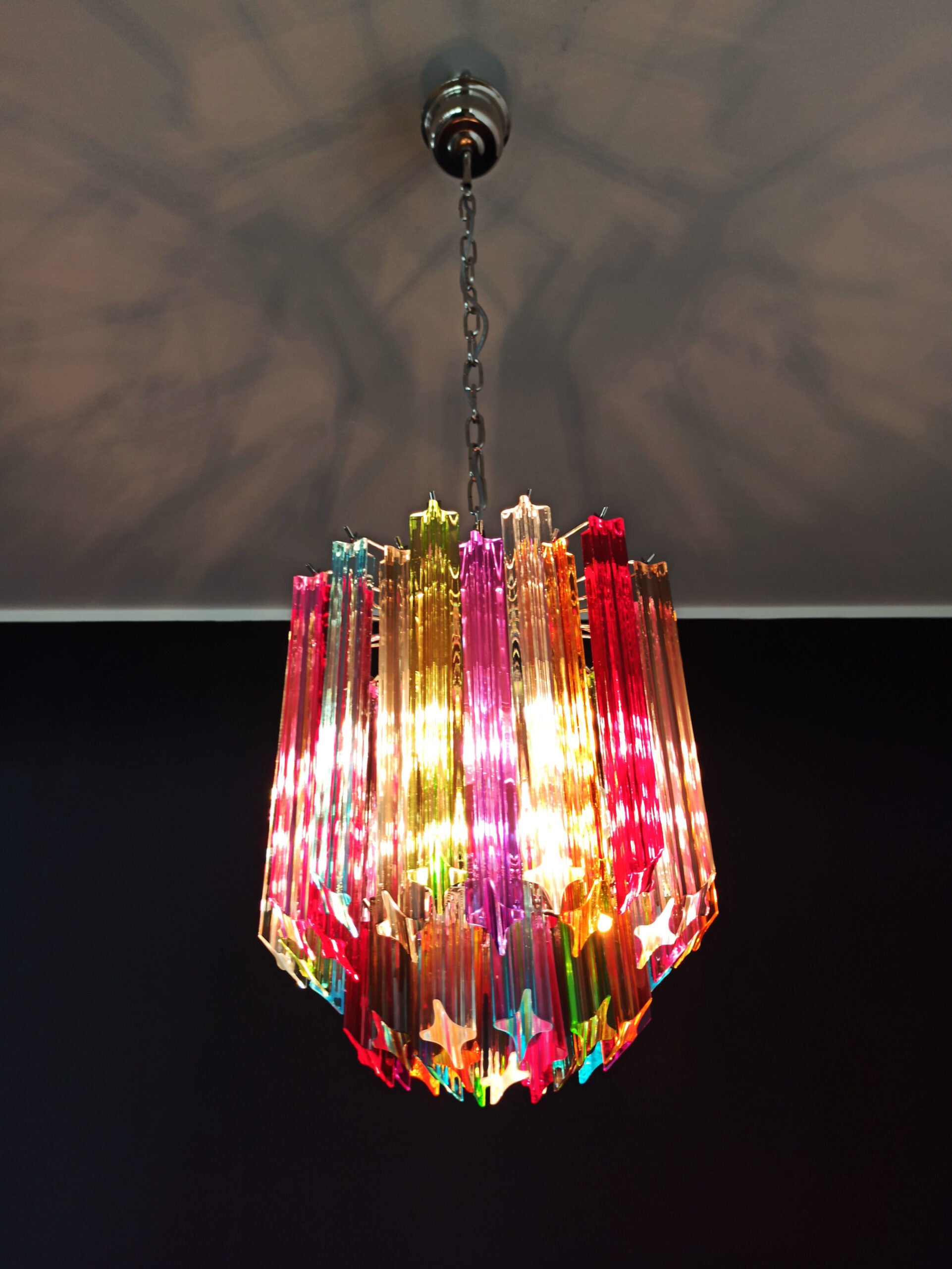 Murano Chandelier | 47 Multicoloured Prism Glass