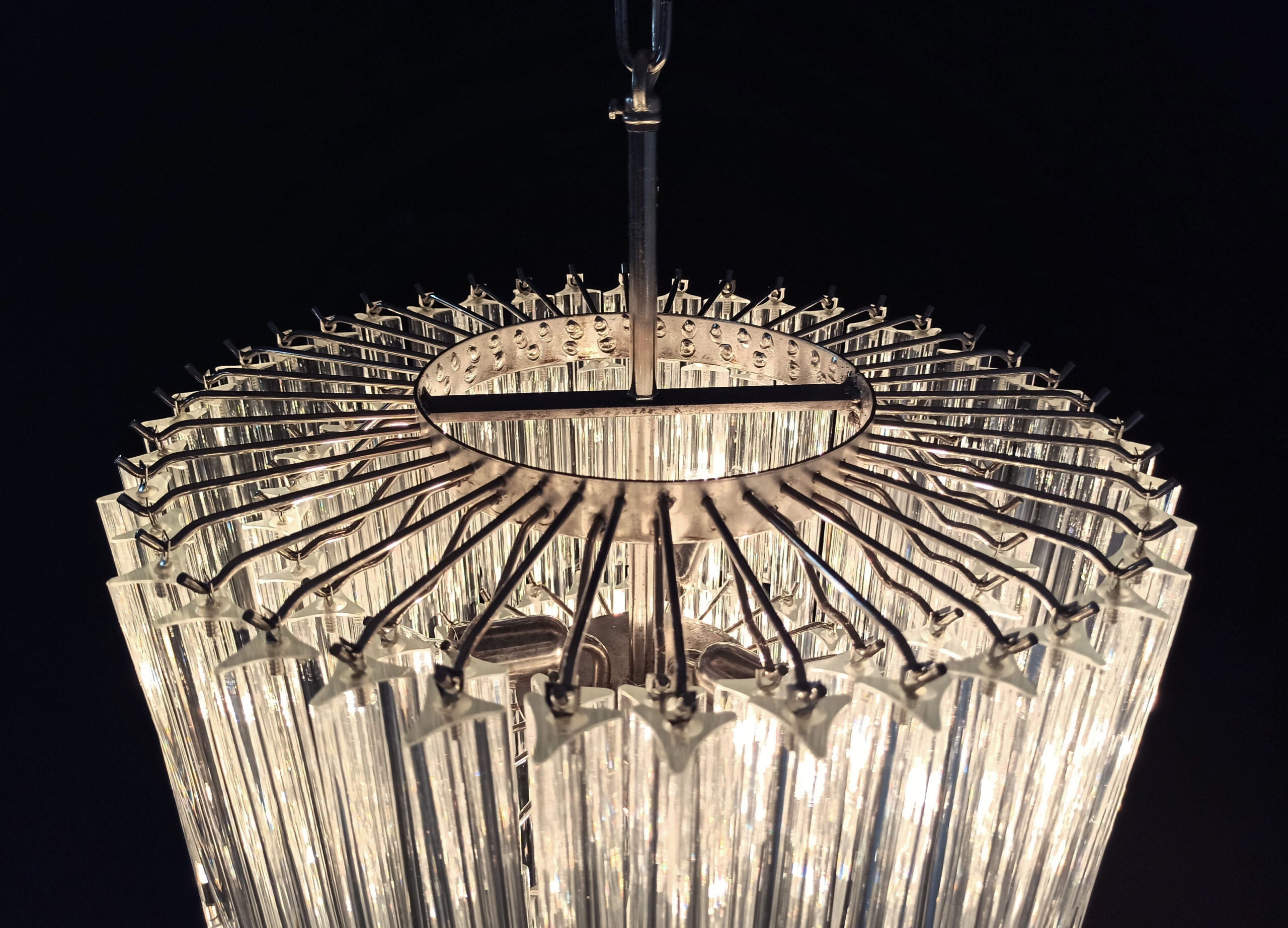 Lampadario Murano – 111 Vetri a Prismi Trasparenti – dettaglio 3 – Murano Classics