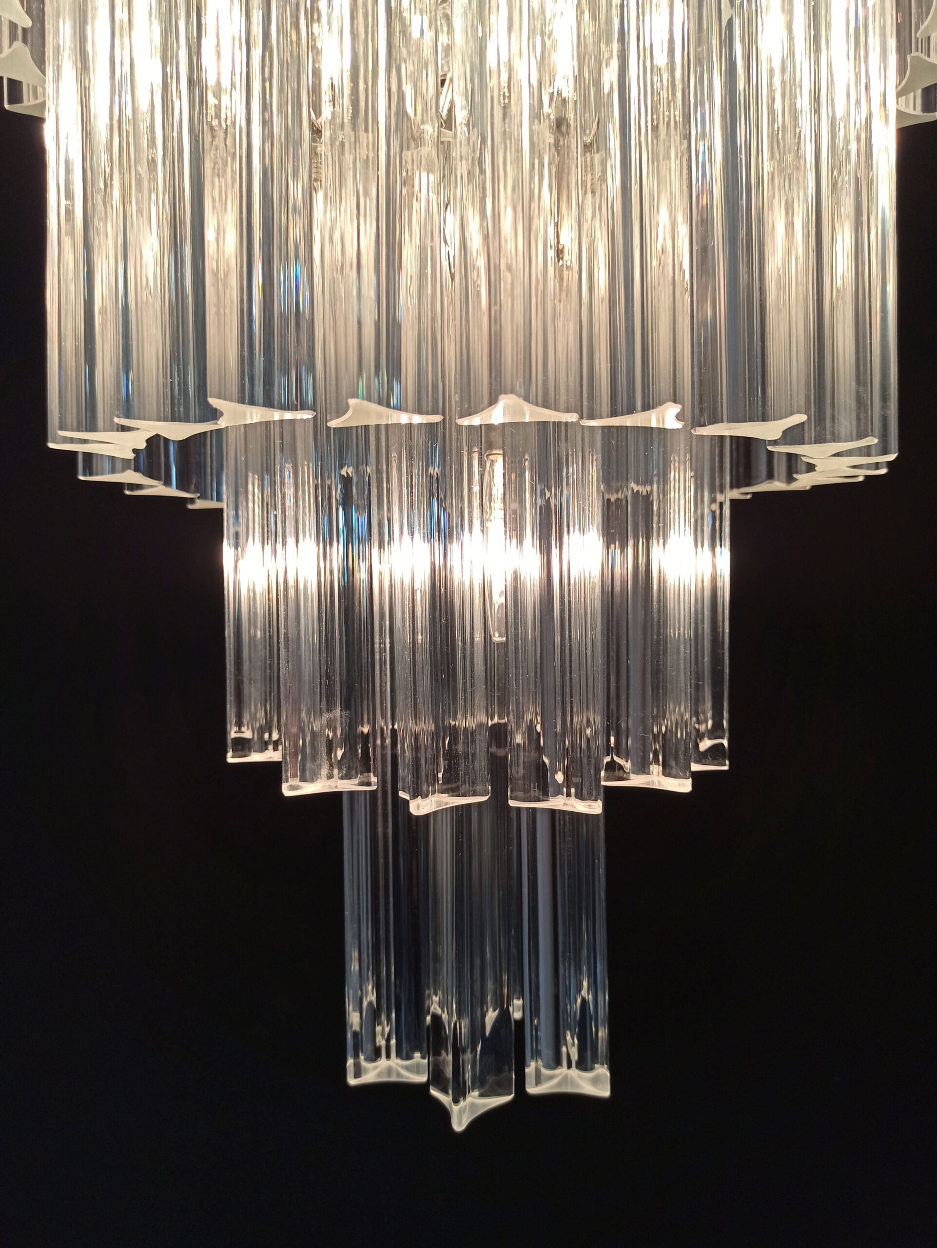 Lampadario Murano – 111 Vetri a Prismi Trasparenti – dettaglio 4 – Murano Classics
