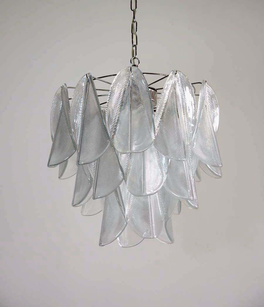 Murano Lysekrone – 23 Klare Rondiniglass – detalj 6 – Murano Classics